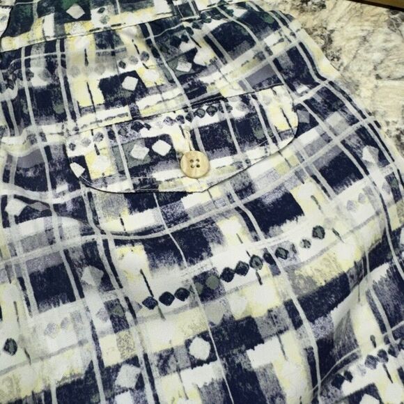 Vintage Reebok Shorts Womens 12 Golf Pleated Front 80s 90s Geo 30" Waist Y2K - Picture 9 of 11